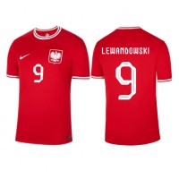 Poland Robert Lewandowski #9 Replica Away Shirt World Cup 2022 Short Sleeve
